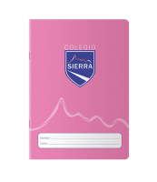 Cuaderno de grapa rosa