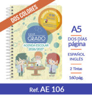 Agenda Escolar 2026-2027 dos colores
